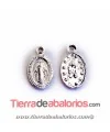 Colgante Virgen Milagrosa 14x8mm con Anilla, Plata de Ley