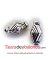 Entrepieza Rombo 14x7mm Agujero 1,6mm, Plata de Ley