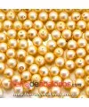 Perla de Cristal Checo 6mm Beige Mate