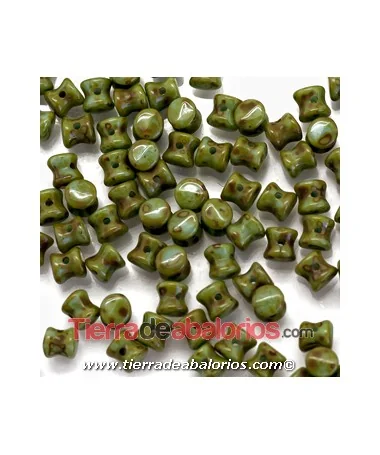 Pellet Diabolo Beads 4x6mm Op. Turquoise Travertin (50 uds) Pellet Diabolo Beads 4x6mm Op. Turquoise Travertin (50 uds)