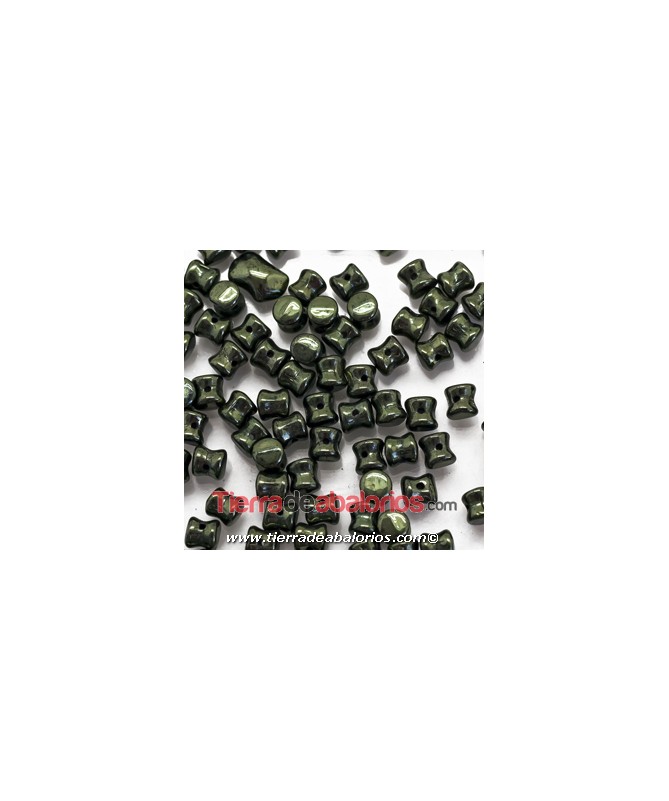 Pellet Diabolo Beads 4x6mm Green Metallic (50 uds)