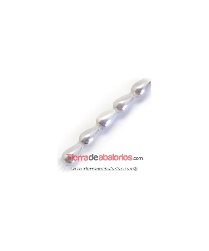 Perla de Nacar Gota 13x8mm Agujero 0,8mm