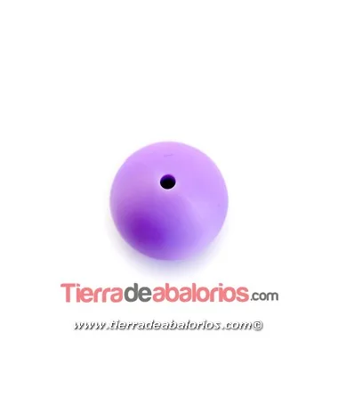 Bola de Silicona 10mm Agujero 2,2mm, Lila Pastel