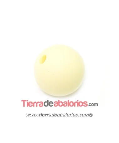 Bola de Silicona 10mm Agujero 2,2mm, Amarillo Pastel