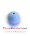 Bola de Silicona 15mm Agujero 2,2mm, Azul Claro Pastel