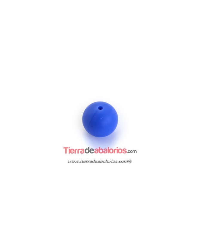 Bola de Silicona 14mm Agujero 2,2mm, Azul Añil