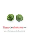 Resina Flor 10mm Agujero 0,9mm, Verde Inglés