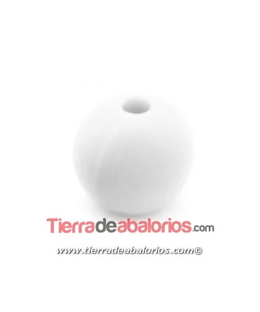 Bola de Silicona 15mm Agujero 2,2mm, Blanca