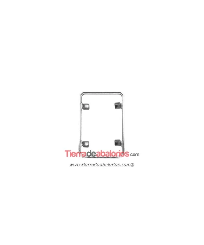 Engaste 26x18mm para Chessboard Swarovski, Plata de Ley