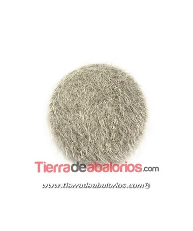 Cabujón de Piel 32mm, Gris Cabujón de Piel 32mm, Gris