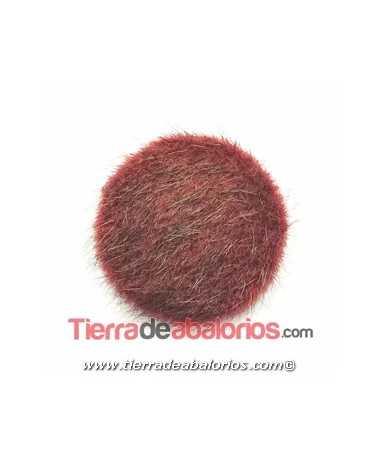 Cabujón de Piel 32mm, Burdeos