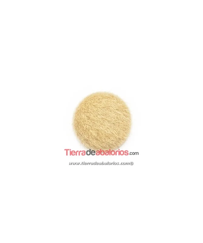 Cabujón de Piel 32mm, Beige