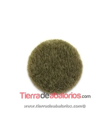 Cabujón de Piel 32mm, Verde Oliva