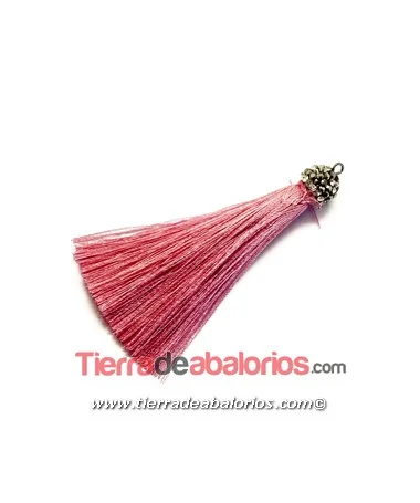 Borla Rosa 65mm con Terminal Negro y Brillantes Swarovski