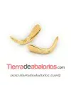 Entrepieza Boomerang Irregular 18x5mm Agujero 1mm, Dorada