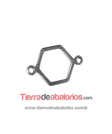 Conector Hexagono 19x12mm, Plateado