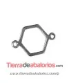 Conector Hexagono 19x12mm, Plateado