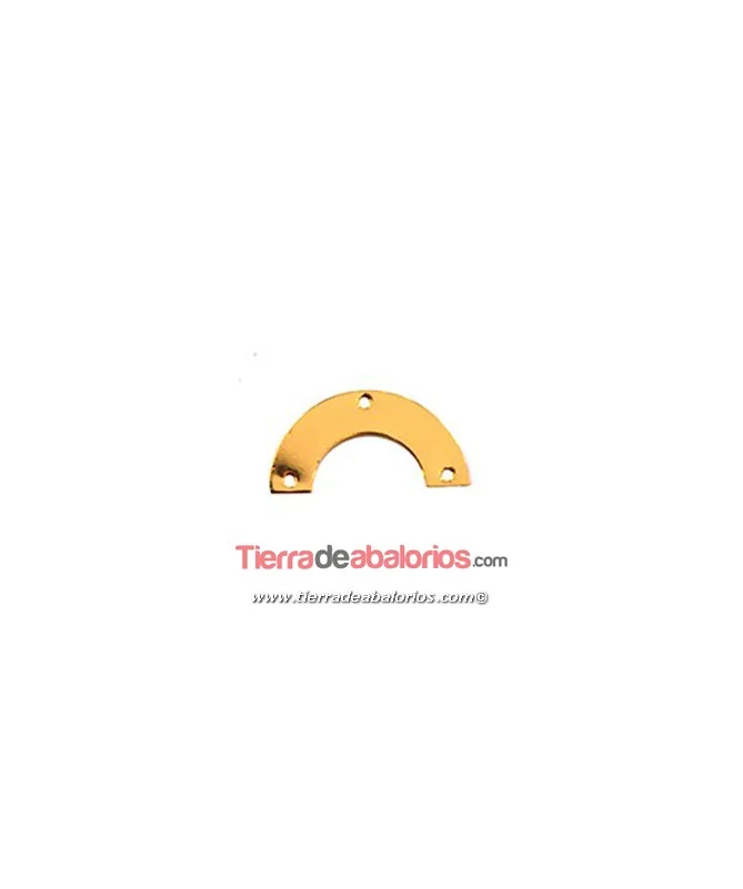 Semicirculo 3 agujeros 25x13mm, Dorado