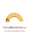 Semicirculo 3 agujeros 25x13mm, Dorado