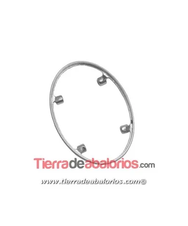 Engaste Oval 31x23mm, Plata de Ley Engaste Oval 31x23mm, Plata de Ley