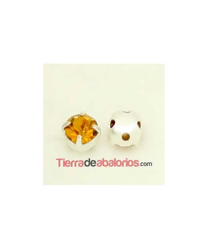 Chaton Engastado Swarovski SS18, Topaz Chaton Engastado Swarovski SS18, Topaz