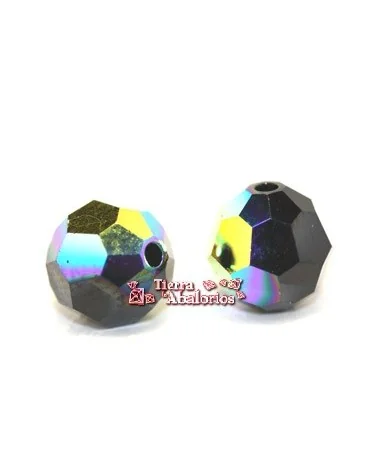 Bola Facetada Swarovski 6mm, Jet AB