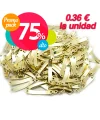 Entrepieza Curvada Lisa 38x7mm Dorada (10 uds)