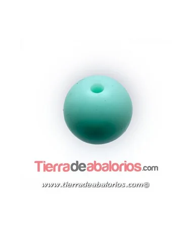Bola de Silicona 10mm Agujero 2,2mm, Turquesa Pastel