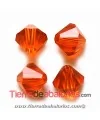 Tupi Swarovski 4mm, Red Topaz