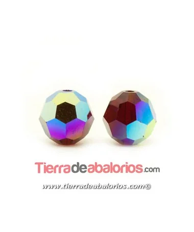 Bola Facetada Swarovski 8mm, Siam AB Bola Facetada Swarovski 8mm, Siam AB
