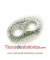 Calabrote Rayado 18x12mm, Plata de Ley