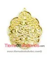 Colgante Filigrana Flores 60x48mm, Dorado