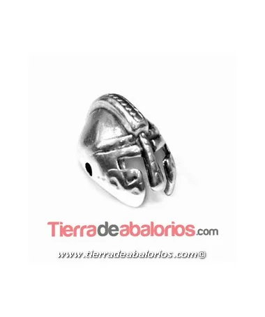 Entrepieza Casco Medieval 11x16mm Agujero 1,5mm, Plateado Entrepieza Casco Medieval 11x16mm Agujero 1,5mm, Plateado