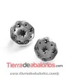 Cuenta Pasador Brújula 10mm Agujero 5x2mm, Plateado