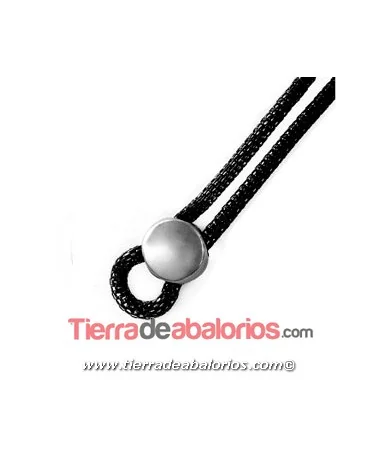 Entrepieza Redonda 13mm con 2 Agujeros de 5mm, Plateada