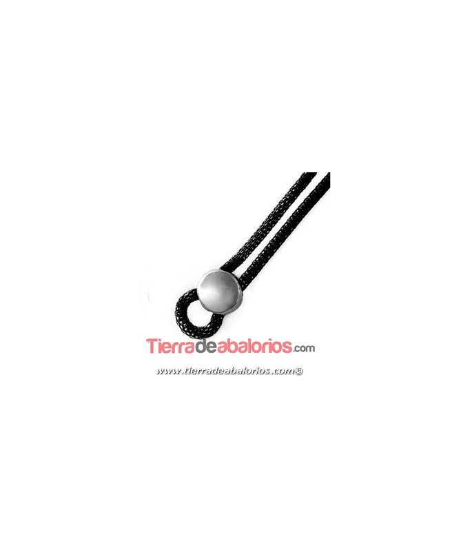 Entrepieza Redonda 13mm con 2 Agujeros de 5mm, Plateada Entrepieza Redonda 13mm con 2 Agujeros de 5mm, Plateada