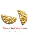 Semicirculo Martillado Colgante 15x8mm, Dorado