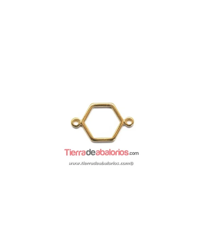 Conector Hexagono 19x12mm, Dorado
