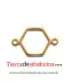 Conector Hexagono 19x12mm, Dorado