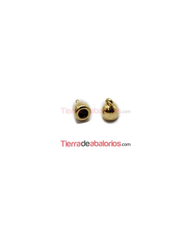 Terminal 12x8mm con Anilla Agujero 5mm, Dorado