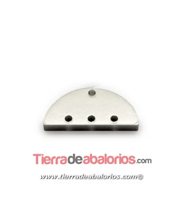 Plexyglass Semicirculo 25x13mm, Plateado Plexyglass Semicirculo 25x13mm, Plateado