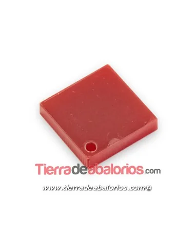 Colgante Plexyglass Rombo 17x17mm, Rojo