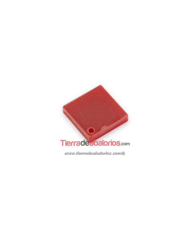 Colgante Plexyglass Rombo 17x17mm, Rojo