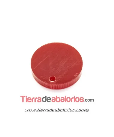 Colgante Plexyglass Moneda 17mm, Rojo