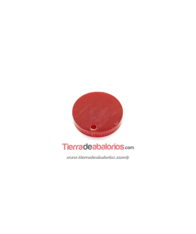 Colgante Plexyglass Moneda 17mm, Rojo