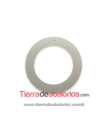 Colgante Plexyglass Aro 65mm, Plateado