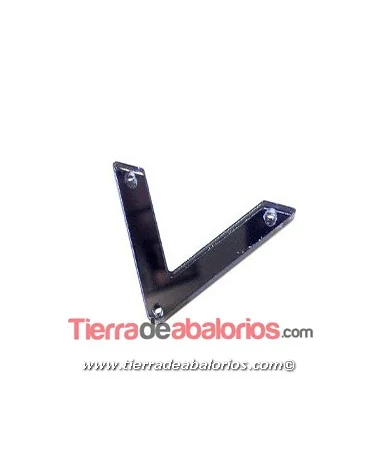 Plexyglass Triángulo 42x34mm, Negro Espejo