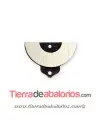 Colgante Plexyglass y Madera 35x24mm, Negro Nacarado y Plata