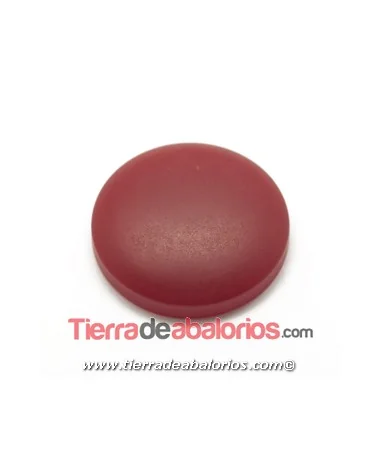 Cabujón Resina 27mm Rojo Mate Cabujón Resina 27mm Rojo Mate