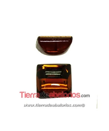 Cabujón Plexyglass Square 8x8mm, Smoked Topaz